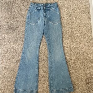 Frame Denim Light Blue Flare Jeans